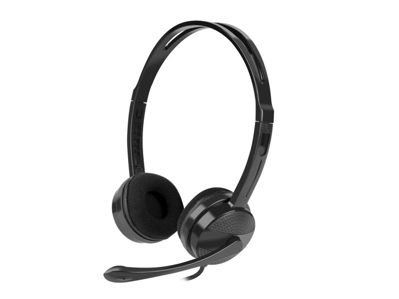 NATEC sluchátka s mikrofonem CANARY, černé - obrázek produktu