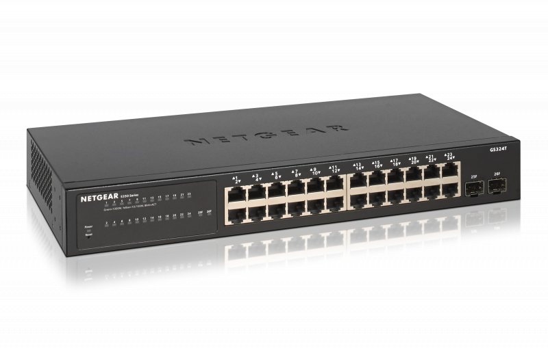 NETGEAR S350 Series 24-Port Gb Ethernet Smart Managed Pro Switch, 2 SFP Ports, GS324T - obrázek produktu