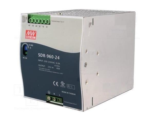MEANWELL - SDR-960-24 - Průmyslový napájecí spínaný zdroj 24V 960W na DIN - obrázek produktu