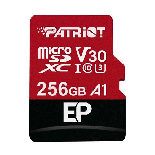Patriot V30 A1/ micro SDXC/ 256GB/ 100MBps/ UHS-I U3 /  Class 10/ + Adaptér - obrázek produktu