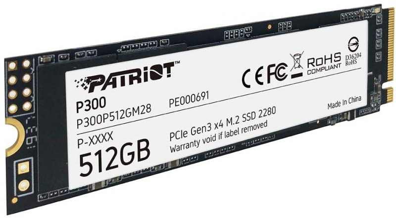 PATRIOT P300/ 512GB/ SSD/ M.2 NVMe/ 3R - obrázek č. 2