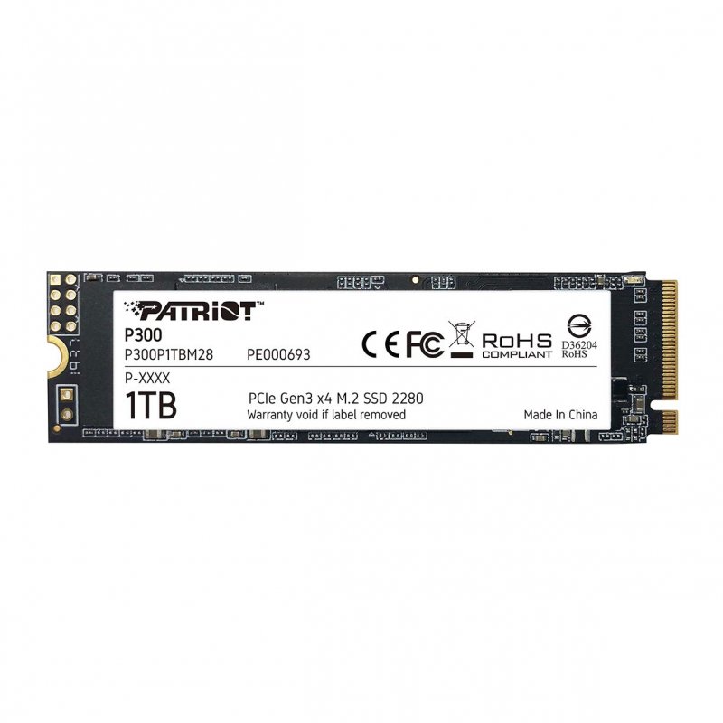PATRIOT P300/ 1TB/ SSD/ M.2 NVMe/ 3R - obrázek produktu
