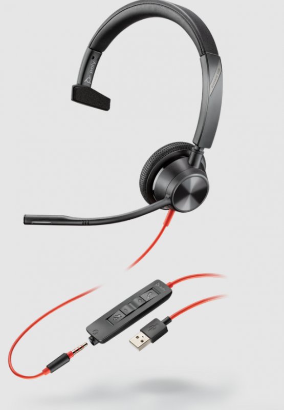 POLY Blackwire 3315, Microsoft, USB-A, Mono - obrázek produktu