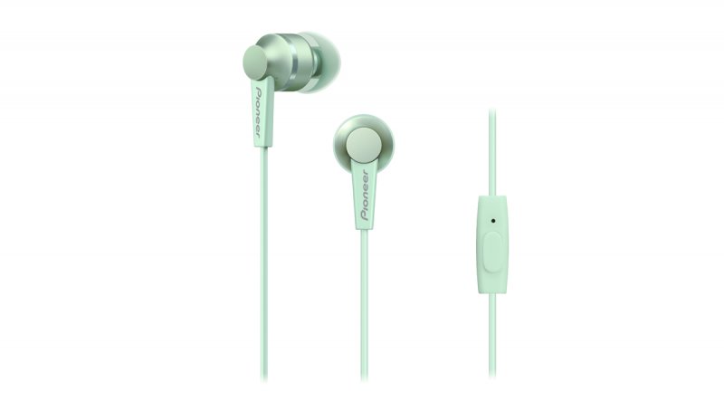 Pioneer SE-C3T stylová špuntová sluchátka, mikrofon zelená - obrázek produktu