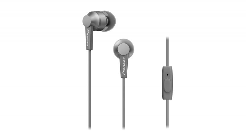 Pioneer SE-E3T stylová špuntová sluchátka, mikrofon šedá - obrázek produktu