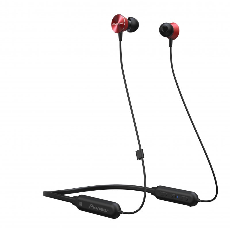Pioneer SE-QL7BT špuntová sluchátka s Bluetooth, NFC červená - obrázek produktu