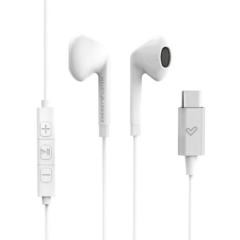 Energy Sistem EP Smart 2 Type C White sluchátka s USB-C konektorem, bílá - obrázek produktu