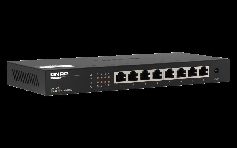 QNAP switch QSW-1108-8T (8x 2,5GbE port, pasivní chlazení, podpora 100M/ 1G/ 2,5G) - obrázek č. 2