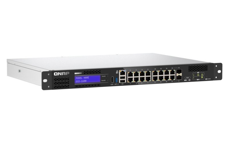 QNAP řízený switch QGD-1600-8G (16x GbE, 4core CPU, 8GB RAM, 2x 2,5" SATA, 2x PCIe, 1x HDMI, 3x USB) - obrázek č. 2