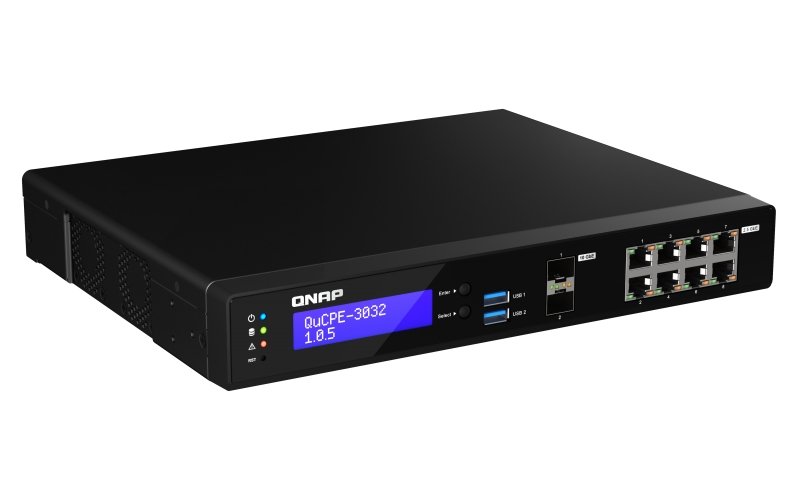 QNAP NVPE zařízení QuCPE-3032-C3558R-8G (4core C3558R 2,4GHz, 8GB RAM, 2x M.2, 8x2,5GbE, 2x10G SFP+) - obrázek č. 3