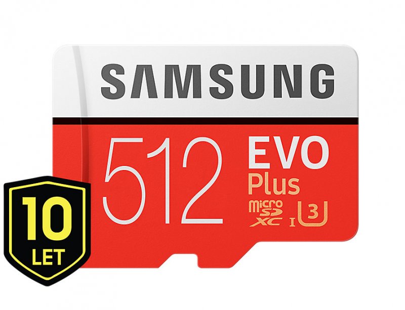 Micro SDXC 512GB Samsung EVO Plus + SD adaptér - obrázek produktu