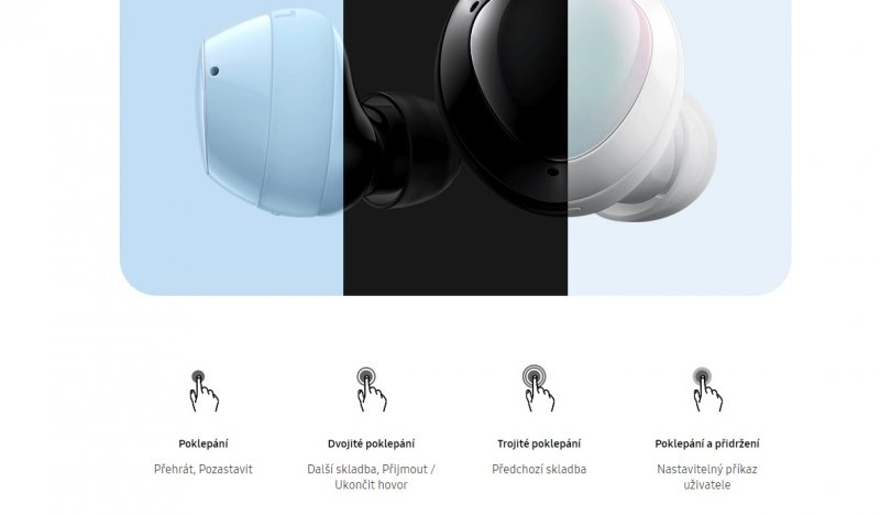 Samsung Galaxy Buds+ bezdrátová sluchátka, Bílá - obrázek č. 5