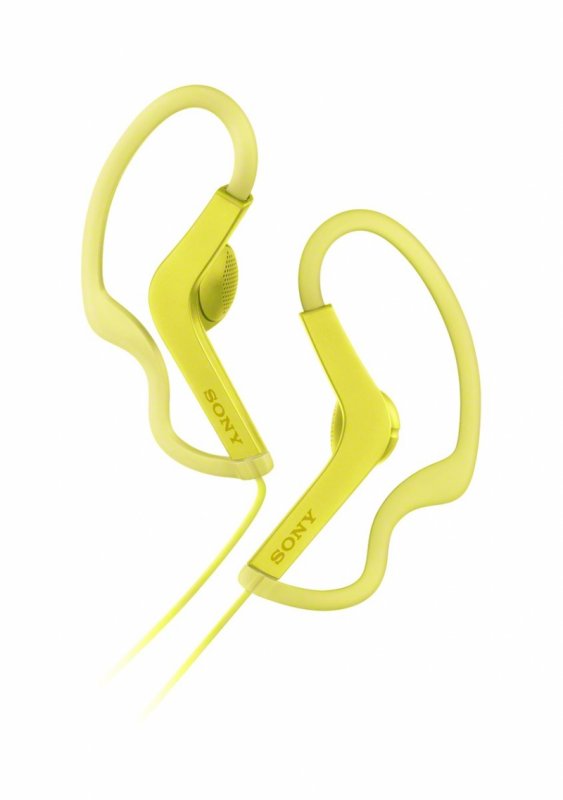 SONY sluchátka ACTIVE MDR-AS210AP, handsfree,žluté - obrázek produktu