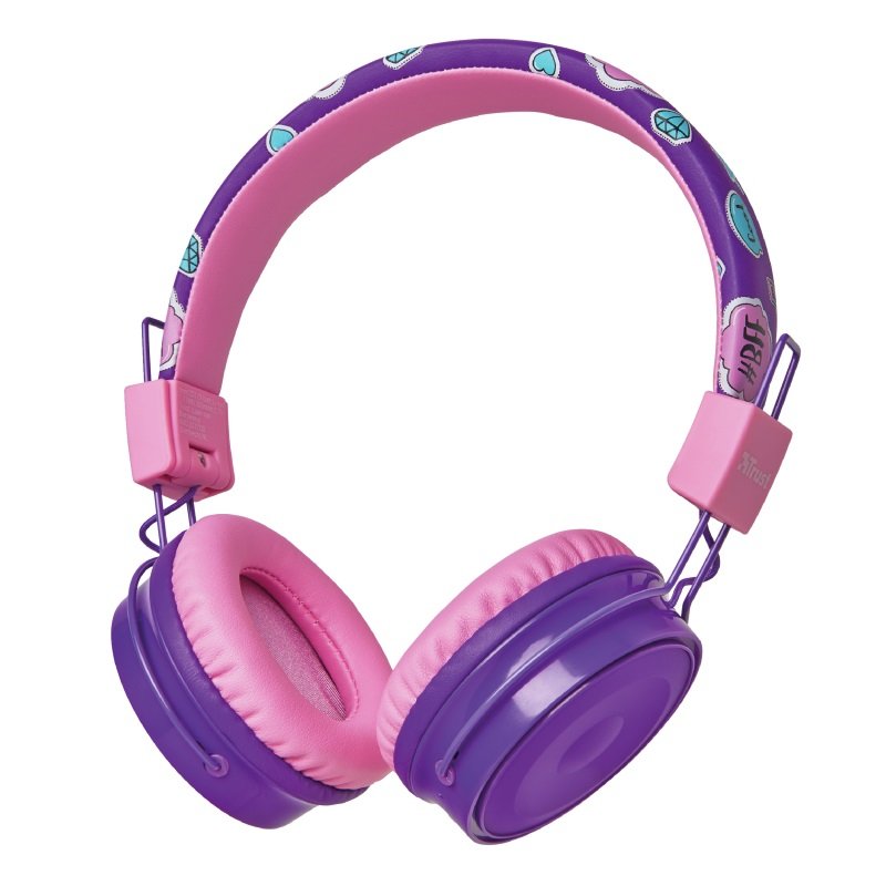 TRUST Comi Bluetooth Wireless Kids Headphones - purple - obrázek produktu