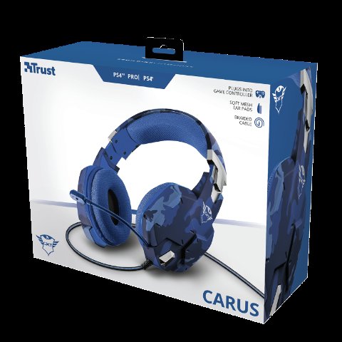 TRUST GXT 322B Carus Gaming HS pro PS4 - blue camo - obrázek č. 5