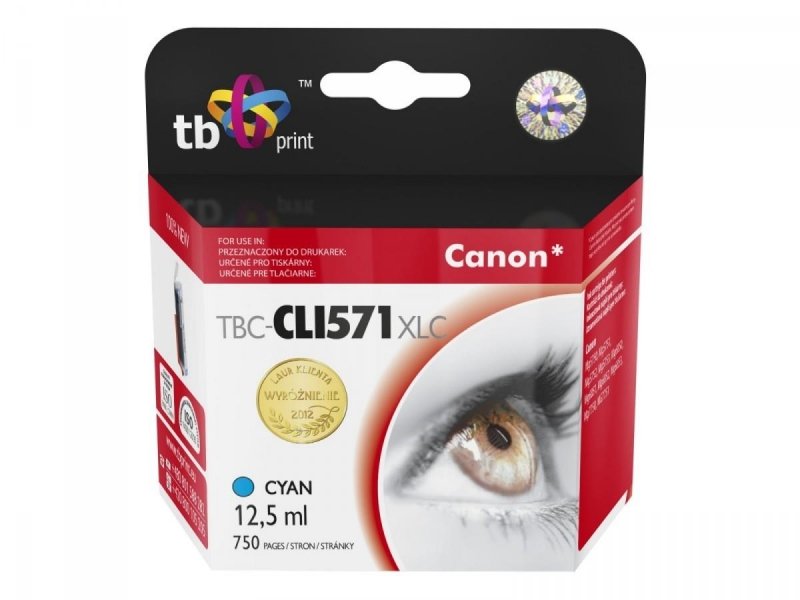 Ink. kazeta TB komp. s Canon CLI-571XL,0332C001 CY - obrázek produktu