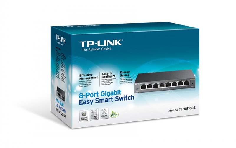 TP-Link TL-SG108E 8x Gb Fanless Easy Smart Switch - obrázek č. 2