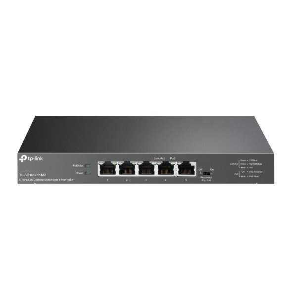 TP-Link TL-SG105PP-M2 5x2,5Gb (4xPOE++) Desktop Switch - obrázek produktu