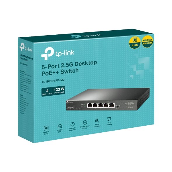 TP-Link TL-SG105PP-M2 5x2,5Gb (4xPOE++) Desktop Switch - obrázek č. 1