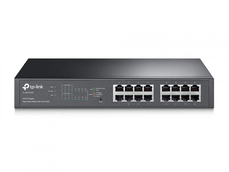 TP-Link TL-SG1016PE 16xGb,(8xPOE+) easy smart rack switch 150W - obrázek produktu