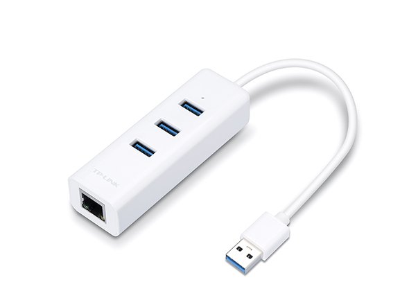 TP-Link UE330 USB 3.0 3-portový USB hub & gigabitový ethernet adaptér - obrázek produktu