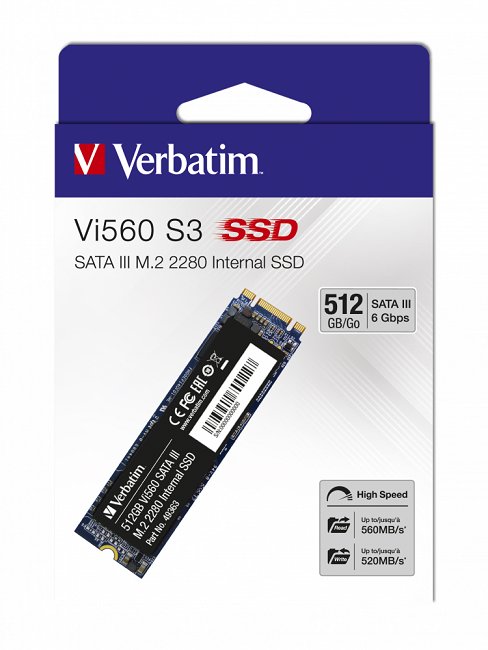 Verbatim Vi560/ 512GB/ SSD/ M.2 SATA/ 3R - obrázek č. 1