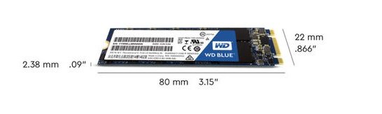 WD Blue/ 250GB/ SSD/ M.2 SATA/ 5R - obrázek č. 1