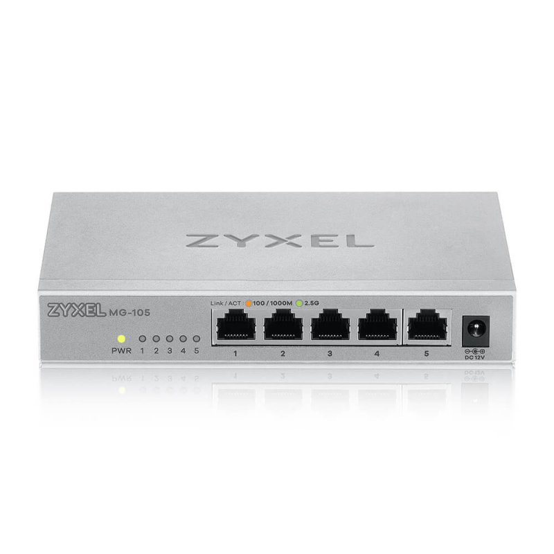 Zyxel MG-105 5 Ports Desktop 2,5G MultiGig unmanaged Switch - obrázek č. 2