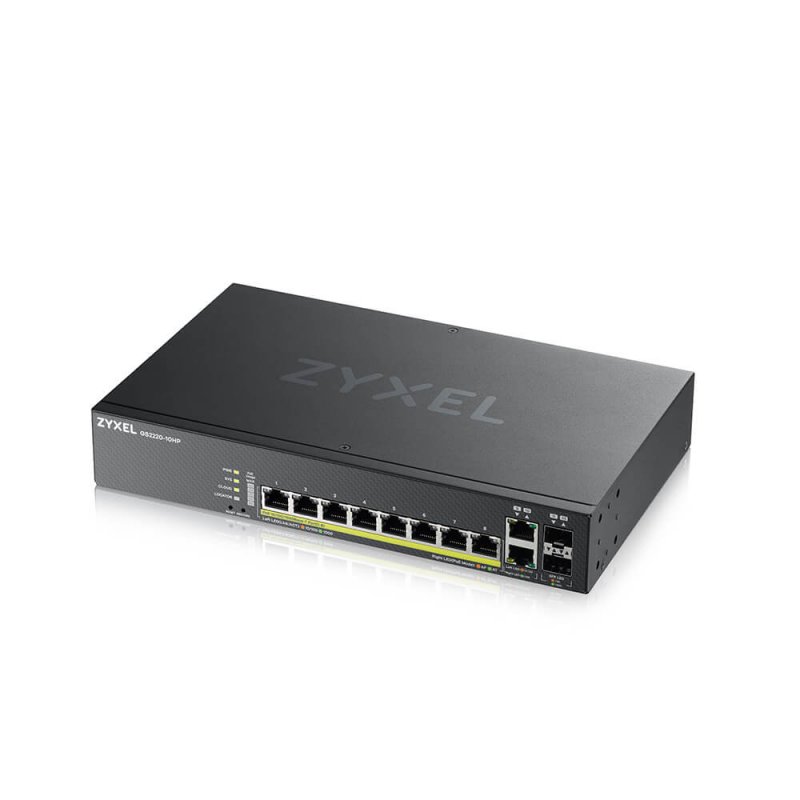 ZYXEL GS2220-10HP 8port GbE L2 Switch,1 GbE Uplink, PoE - obrázek produktu