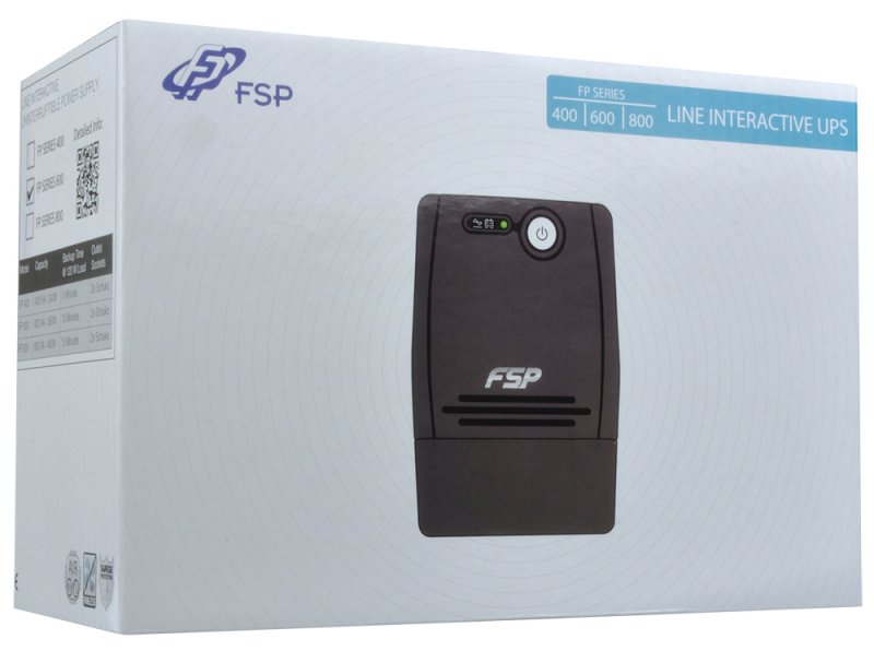 FSP UPS FP 800, 800 VA /  480 W, line interactive - obrázek č. 3