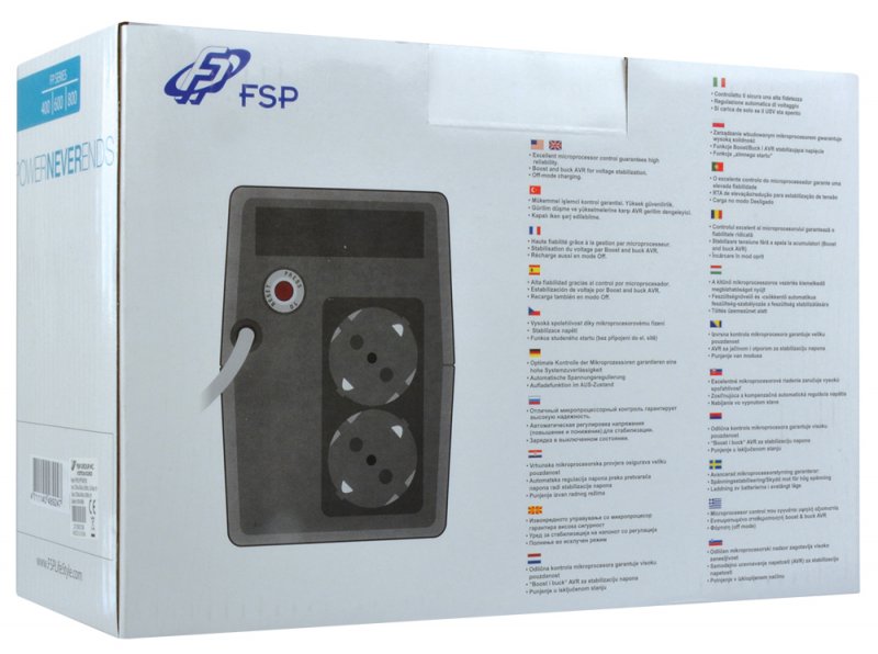 FSP UPS FP 800, 800 VA /  480 W, line interactive - obrázek č. 5