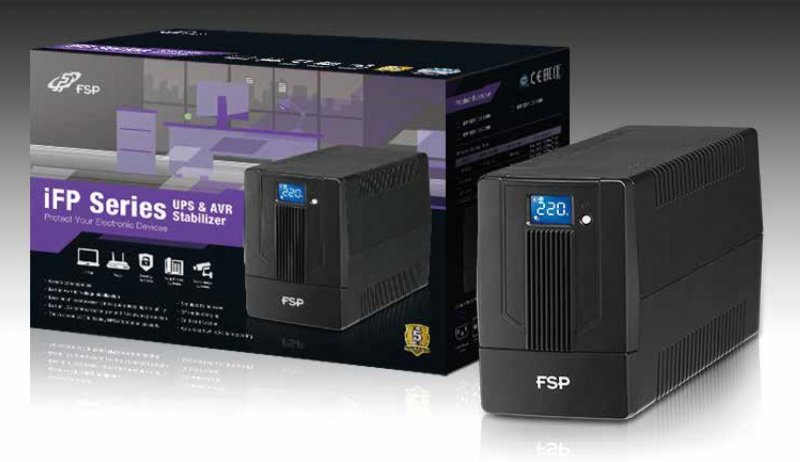FSP UPS iFP 1000, 1000 VA /  600W, LCD, line interactive - obrázek č. 1