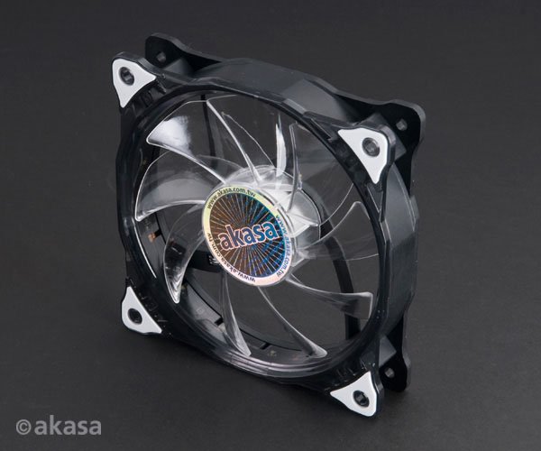 přídavný ventilátor Akasa Vegas LED 12 cm bílá - obrázek č. 1