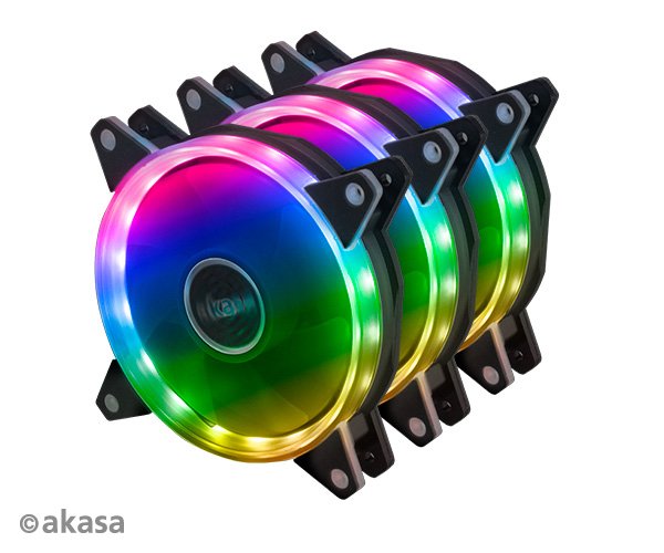 přídavný ventilátor Akasa Vegas AR7 LED 12 cm kit - obrázek produktu