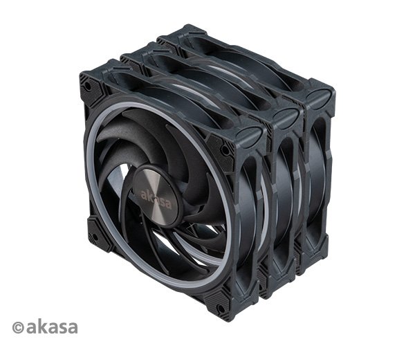 přídavný ventilátor Akasa SOHO AR LED 12 cm RGB 3 ks - obrázek č. 1