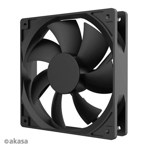 přídavný ventilátor Akasa 12 cm Smart black 3 pack - obrázek produktu