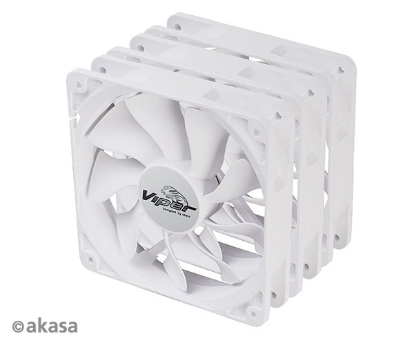 ventilátor Akasa - 12 cm VIPER S-flow 3ks W - obrázek produktu