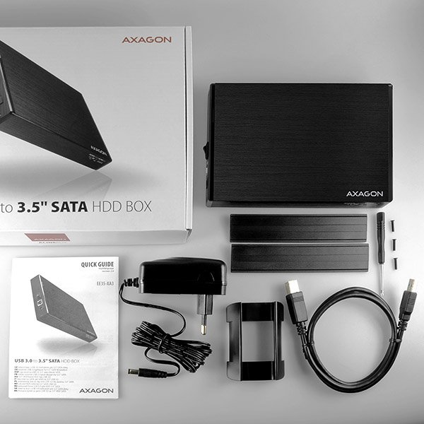 AXAGON EE35-XA3, USB 3.2 Gen 1 - SATA, 3.5" externí ALINE box - obrázek č. 2