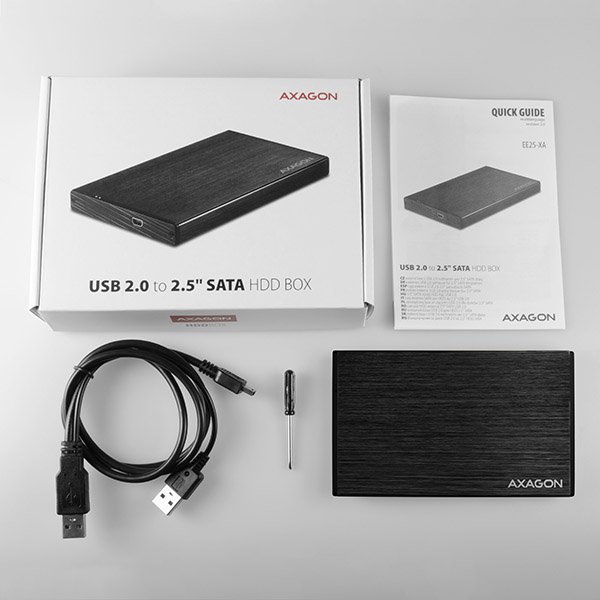 AXAGON EE25-XA, USB 2.0 - SATA, 2.5" externí ALINE box - obrázek č. 7