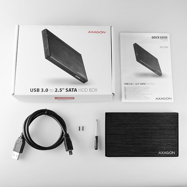 AXAGON EE25-XA3, USB 3.2 Gen 1 - SATA, 2.5" externí ALINE box - obrázek č. 9