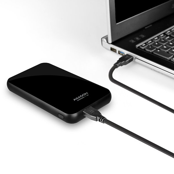 AXAGON EE25-S6B, USB3.0 - SATA 6G, 2.5" SCREWLESS externí box, černý - obrázek č. 12