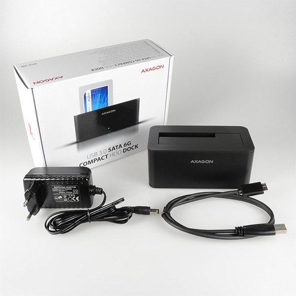 AXAGON ADSA-SMB, USB3.0 - SATA 6G COMPACT HDD dock BLACK - obrázek č. 8