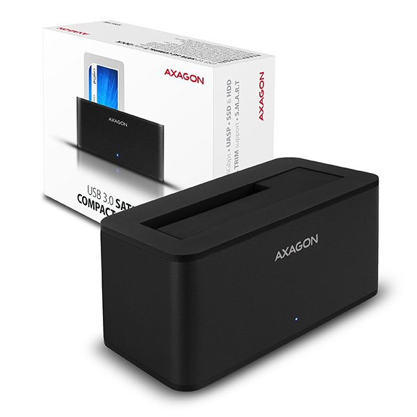AXAGON ADSA-SMB, USB3.0 - SATA 6G COMPACT HDD dock BLACK - obrázek produktu