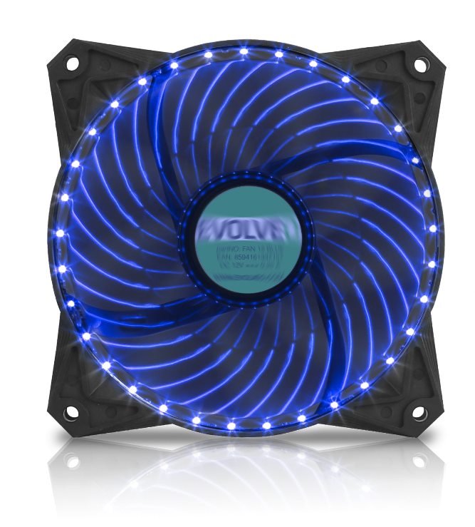 EVOLVEO ventilátor 120mm, LED 33 bodů, modrý - obrázek produktu