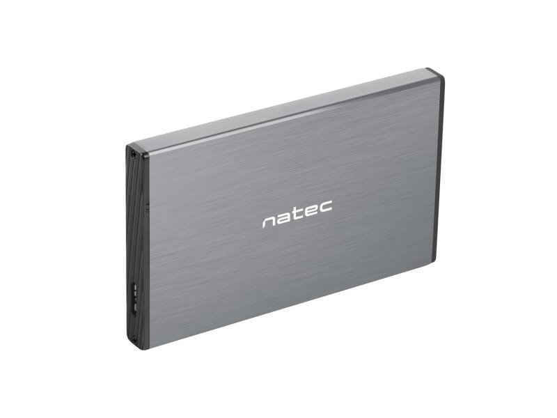 Externí box pro HDD 2,5" USB 3.0 Natec Rhino Go, šedý, hliníkové tělo - obrázek č. 1