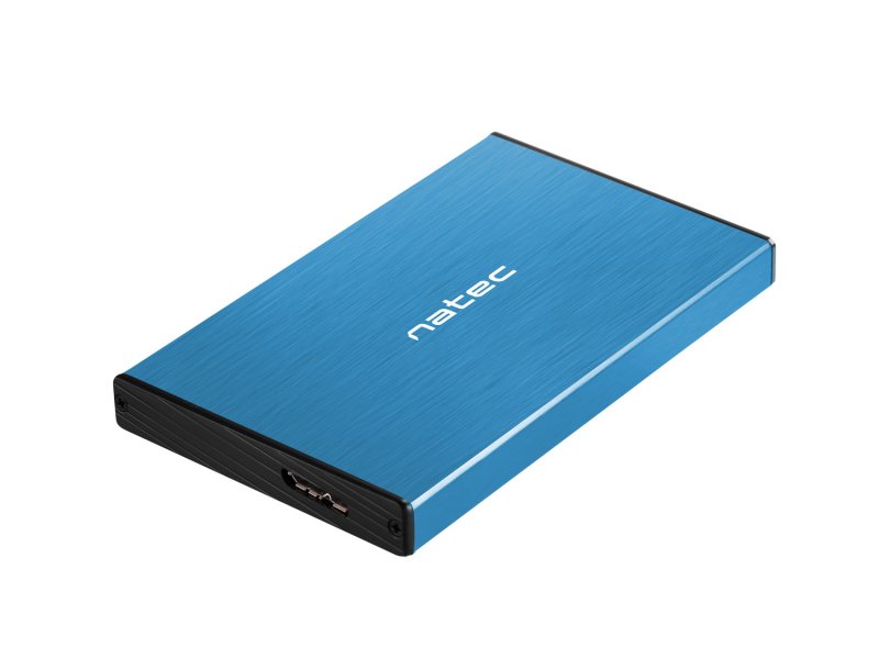 Externí box pro HDD 2,5" USB 3.0 Natec Rhino Go, modrý, hliníkové tělo - obrázek č. 2