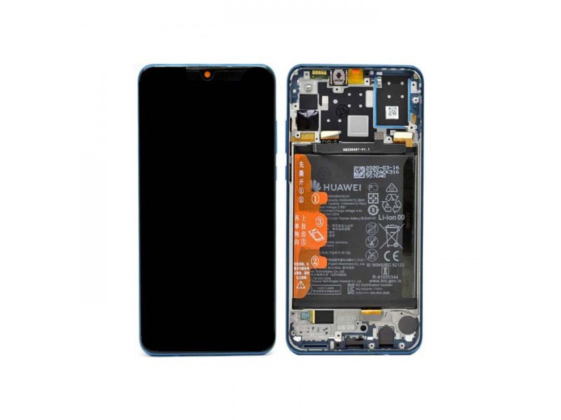 LCD displej + rámeček + bat. pro Huawei P30 Lite New Edition 2020 modrá (Service Pack) - obrázek produktu