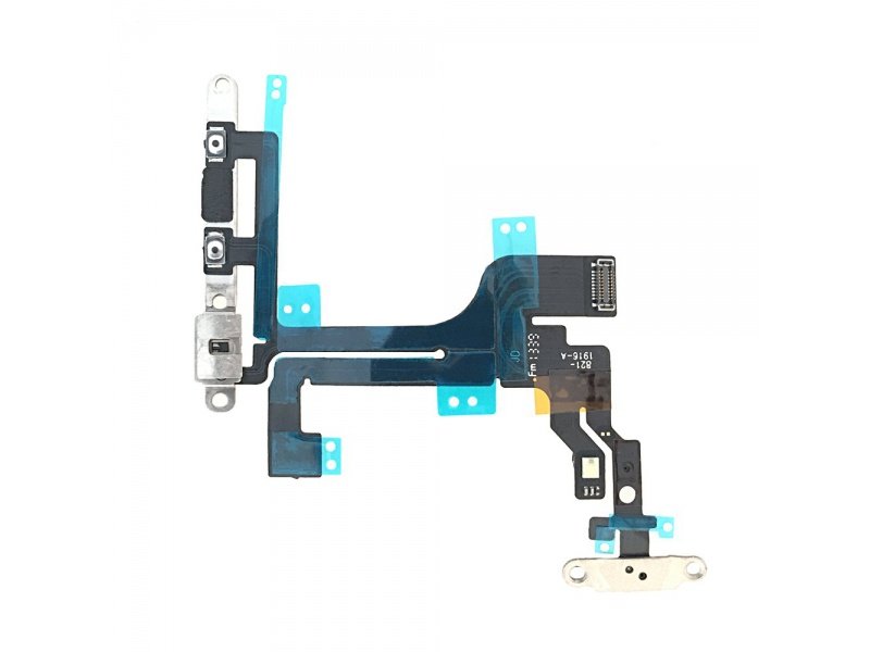 Flex kabel tlačítka zapínání + tlačítka hlasitosti + kovová destička pro Apple iPhone 5C - obrázek produktu