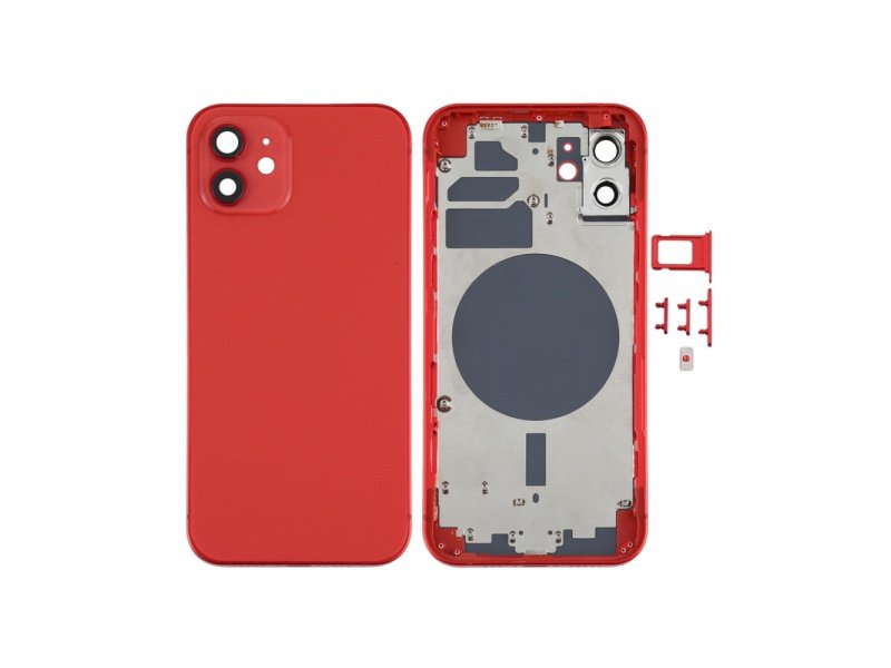 Zadní kryt pro Apple iPhone 12 osazený červená - obrázek produktu