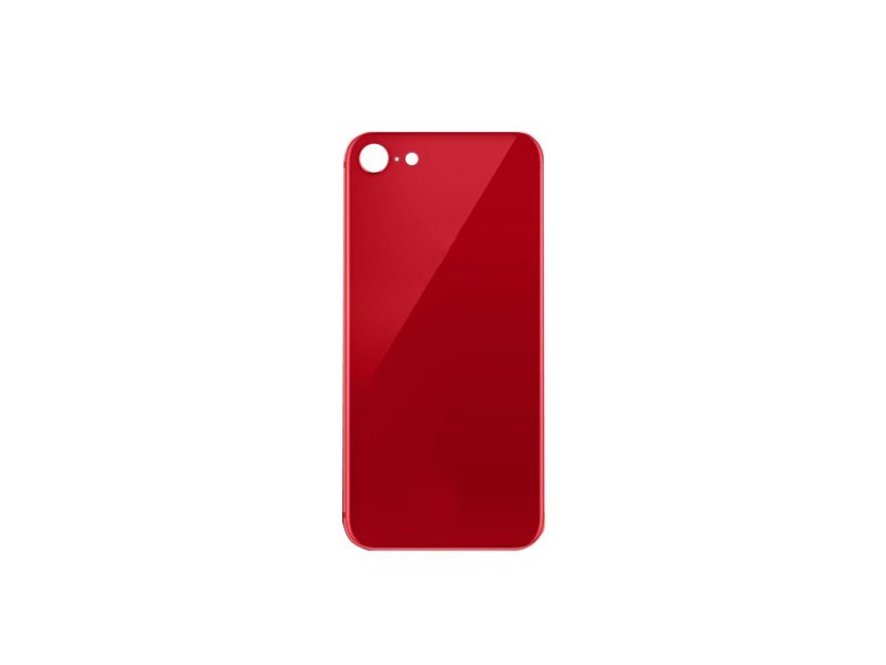 Sklo zadního krytu s větším otvorem na kameru pro Apple iPhone SE 2022 červená - obrázek produktu